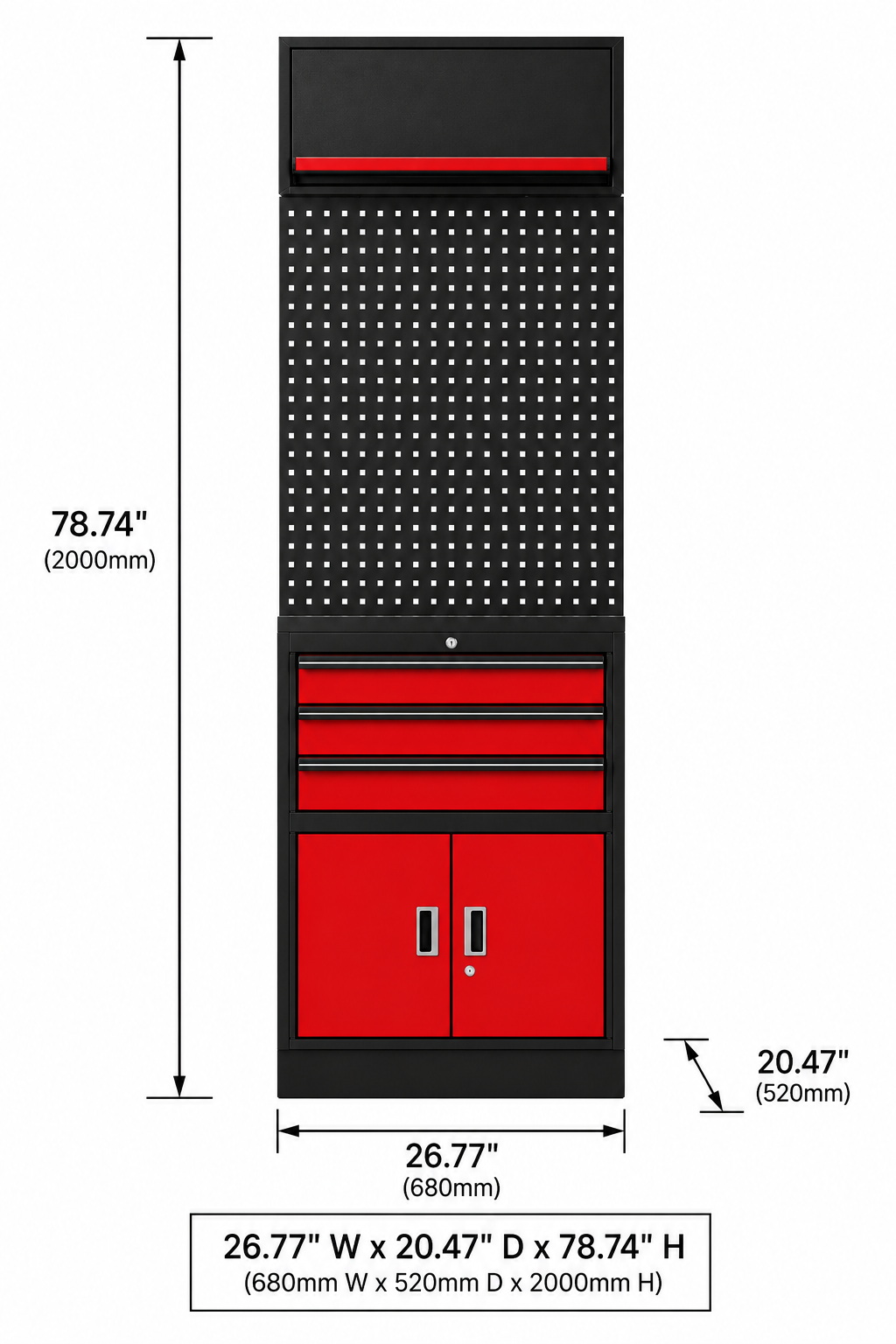 Modular tool cabinet accessory